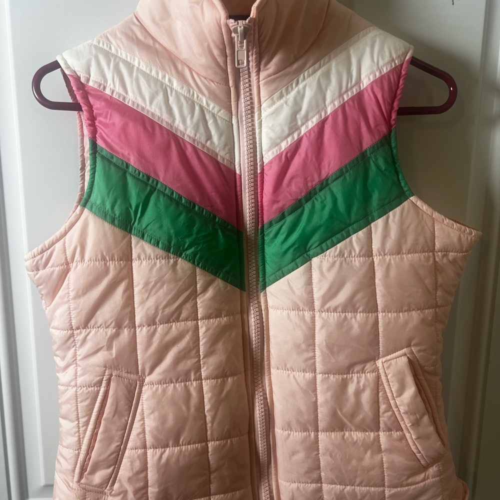 Vintage One Step Up Color Block Puffer Vest Women’s M